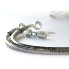 Durite de frein arrière d'aviation SPEEDBRAKES inox/raccord bleu Kawasaki NINJA ZX-6 R